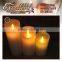 3*AAA battery pillar remote control flameless led candles