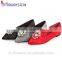 elegant design ladies leather soles flat shoes