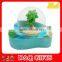 Polyresin souvenir snow globe with double coconut palm tree inside