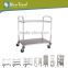 Quality Steel 2 tier Stainless Steel Trolley with Castors