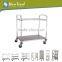 Utility cart Stainless Steel trolley baskets with wheels