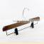 LP156 clothes hanger with velvet pants bar wooden pant hanger for Hot sale                        
                                                Quality Choice