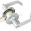 American style security Satin Brass finish zinc handles door lever lock for both right and left side