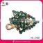 America popular beaded Christmas tree hair barrettes for baby girls