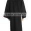 Polyester Matte Adult Black Graduation Gown