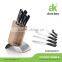 Classic Knife Block Set 6 Piece Natural Oak and High Quality Stainless Steel