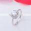 China factory wholesale fashion popular style silver ring with big red stone
