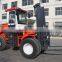 China Heavy Construction Equipment Forklift 5.5 Ton Terrain Forklift With Euro3 Engine Hydraulic Joystick High Quality