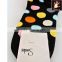wholesale custom Happy Socks Men's Black with Colorful Large Dots Cotton Ankle Socks gay