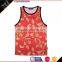 Men's dye fashion dress sublimated racer back tank tops wholesale