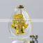 Gold plated crystal vial pendant DIY jewelry essential oil pendant name on rice art SCREW CAP