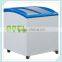 glass door chest freezer ice cream storage freezer with curved glass door