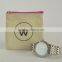 fashion small canvas zipper bag recycled canvas bag