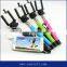 Factory wired cable take pole monopod selfie sticks with foldable handheld,foldable monopod Selfie-stick with cable