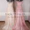 Distinguished Tulle Sleeveless Evening Gowns with Shoulders Puffy Ball Gown Baby Pink Prom Dresses