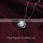 9-10mm AAA Button 925 Silver Cat Shaped Animal Print Pearl Pendant