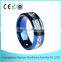 8MM Blue Tungsten Carbide Ring, Tungsten Carbide Ring With Blue Carbon Fiber, New Fashion Celtic Tungsten Carbide Ring