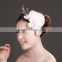 MYLOVE white feather pearl top hat bridal hair accessory handmade MLF115