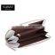 fashion zippered ladies long purse women wallets clutches genuine leather