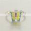 Yellow Enamel S925 Sterling Silver Jewelry Fashion Women Butterfly Ring