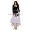 Pretty steps sexy ladies women grey cotton long skirt knee length for winter