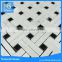 kb stone hot sale black and white marble mixed basket weave mosaic
