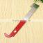 portable cranked bee hive tool with red J-type scraper of honey scraper/hive tool