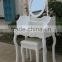 Modern Style White Wooden Dressing Table with Stool and Mirror? K/D dresser