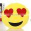 Cheap Hot Sale Soft plush emoji pillow stuffed toys Wholesale big size cushion