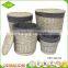 Wholesale best quality durable fabric decoration eco-friendly dirty clothes hamper cane wicker laundry basket with cover