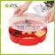 emc food storage boxes, food storage box with dividers, round shape plastic food storage box