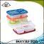 3 Compartment plastic lunch box with lid reusable