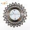 Vintage gold metal wall clock with eye shape