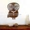 hollow animal wall electronic clock wood