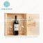 factory supplied customized wooden wine bottle packaging box