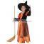 Halloween children girl cosplay dress orange witch costume HN016