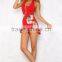new in women V neck sexy playsuit summer floral print rompers jumpsuits for women 2016 sexy
