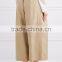 Wholesale Women Apparel Fashion Geige-color Cropped Cotton-twill Wide-leg Pants(DQE0392P)