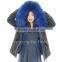 CX-G-P-01C Ladies Latest High Quality Fox Fur Real Fur Parka Coat for Sale
