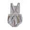 Custom Newborn Girl Lovely Fashion Rompers 2017 Summer Kid Bodysuit Clothing Grey Wholesale OEM Baby Clothes Romper