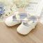 wholesale soft sole baby leather shoes yellow lace bow kids shoes baby