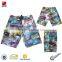 mens drawstring beach pants with crazy pattern