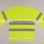 Men's high visibility 100%polyester birdeye fabric traffic wholesale reflective tshirt