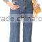 High quality custom newest fashion stretchy blue denim jeans women Sailor Jeans