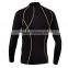 sexy muscle skin tight spandex compression shirt jogging wear jersey