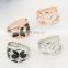 GS Trendy Flower Rings White Gold Plated With Zircon Simple Fashion anillos for Party Wedding Charm Women Oil Drip Rings