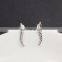 sweet cute leaf stud earrings for women bijoux fashion jewelry wholesale ear cuffs classic delicate rhinestone decoration