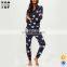 OEM factory star print navy sleepwear loungewear women in pajamas