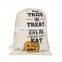 8 OZ Cotton Drawstring Bags Canvas Candy Bags Halloween Gift Bags Pumpkin Spider Hallowmas Tricks Or Treats Bags