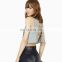 T-WV518 China Factory Fashion Camisole Ladies Back Cut Out Crop Tops